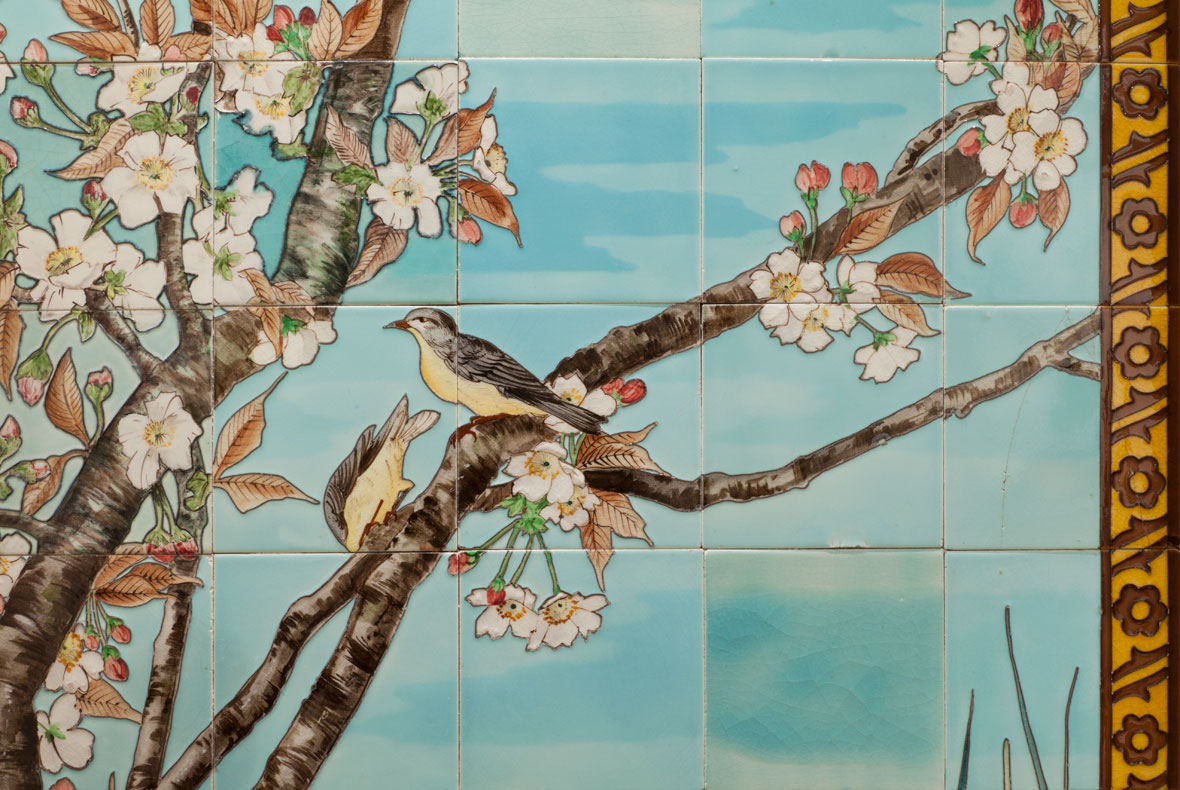 Pair of Sarreguemines Wall Panels